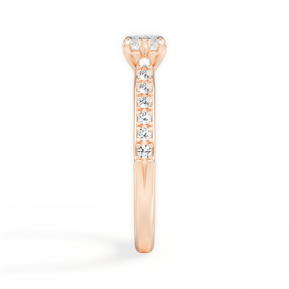 14kt Rose Gold/18kt Rose Gold/marquise/perspective