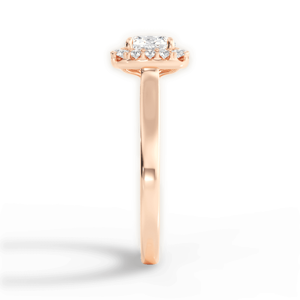 14kt Rose Gold/18kt Rose Gold/cushion/perspective