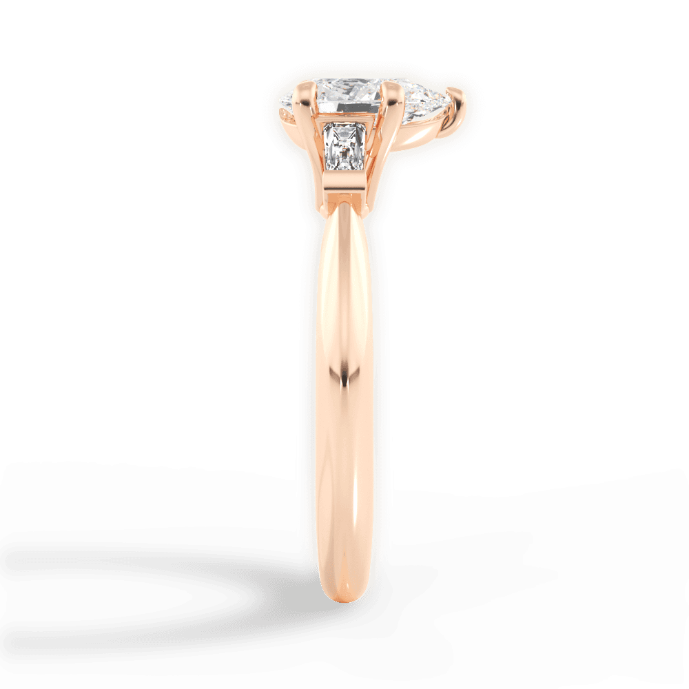 14kt Rose Gold/18kt Rose Gold/pear/perspective