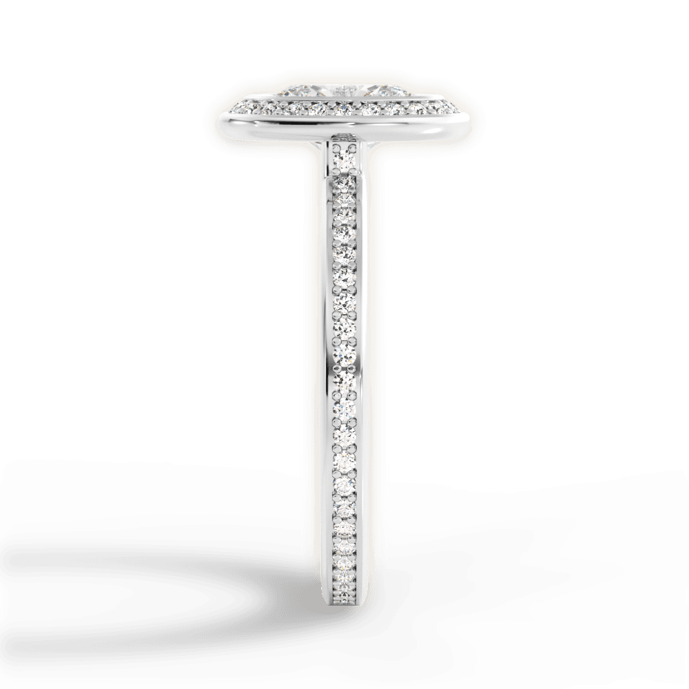 14kt White Gold/18kt White Gold/Platinum/oval/perspective