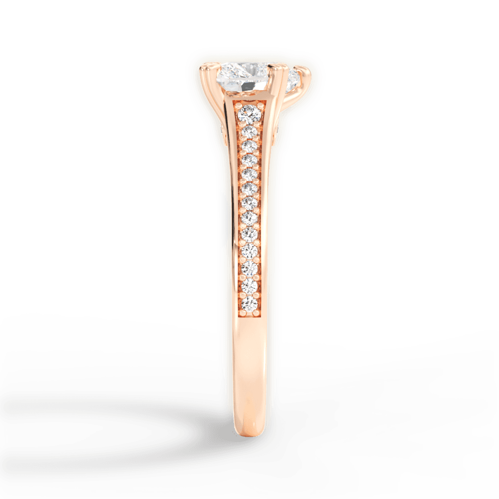 14kt Rose Gold/18kt Rose Gold/heart/perspective
