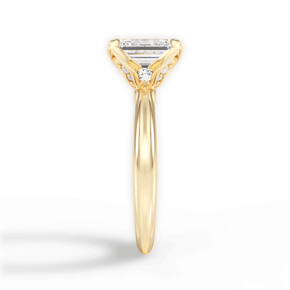14kt Yellow Gold/18kt Yellow Gold/emerald/perspective