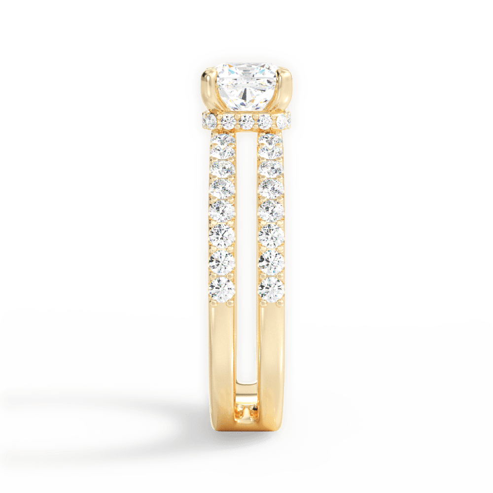 14kt Yellow Gold/18kt Yellow Gold/cushion/perspective