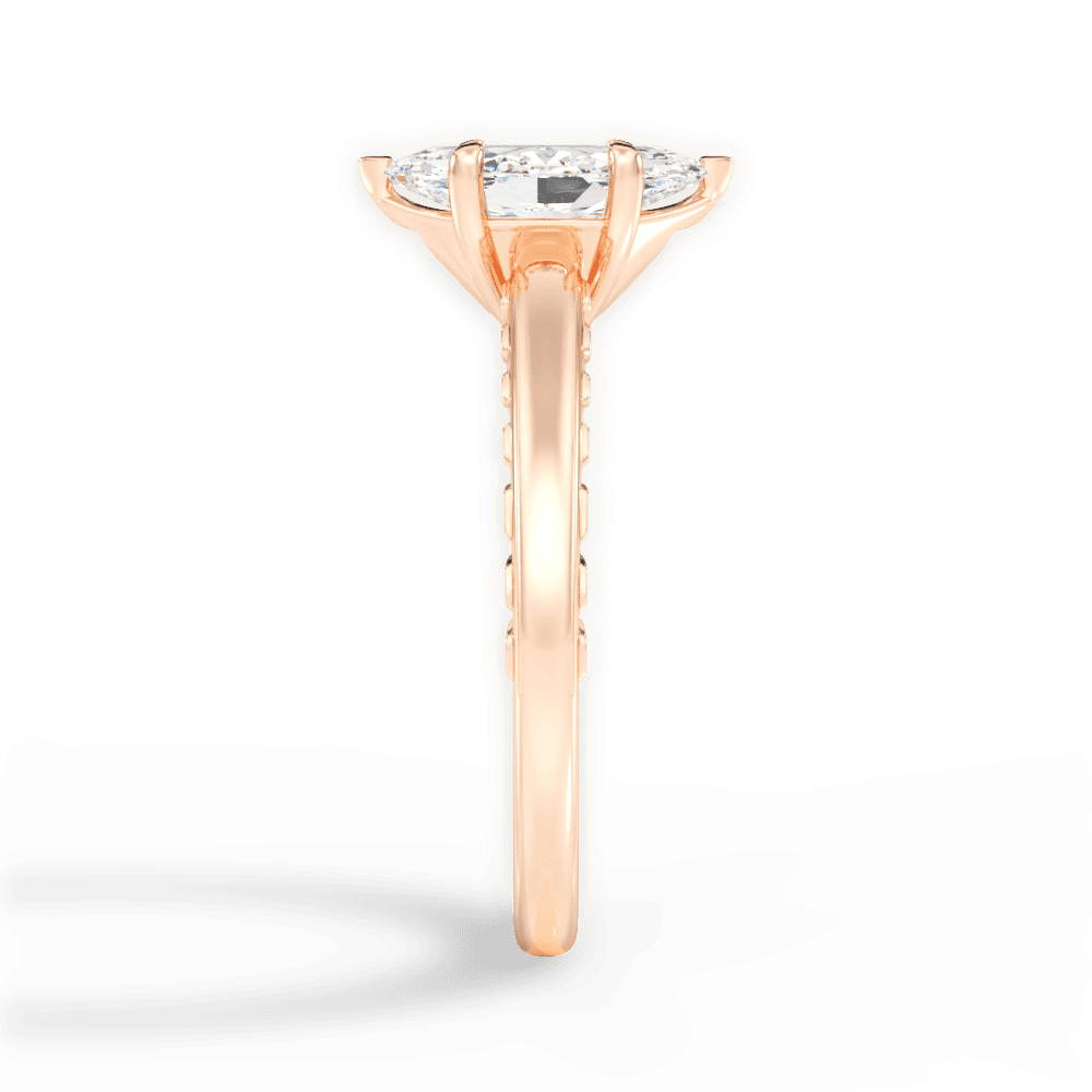 14kt Rose Gold/18kt Rose Gold/marquise/perspective