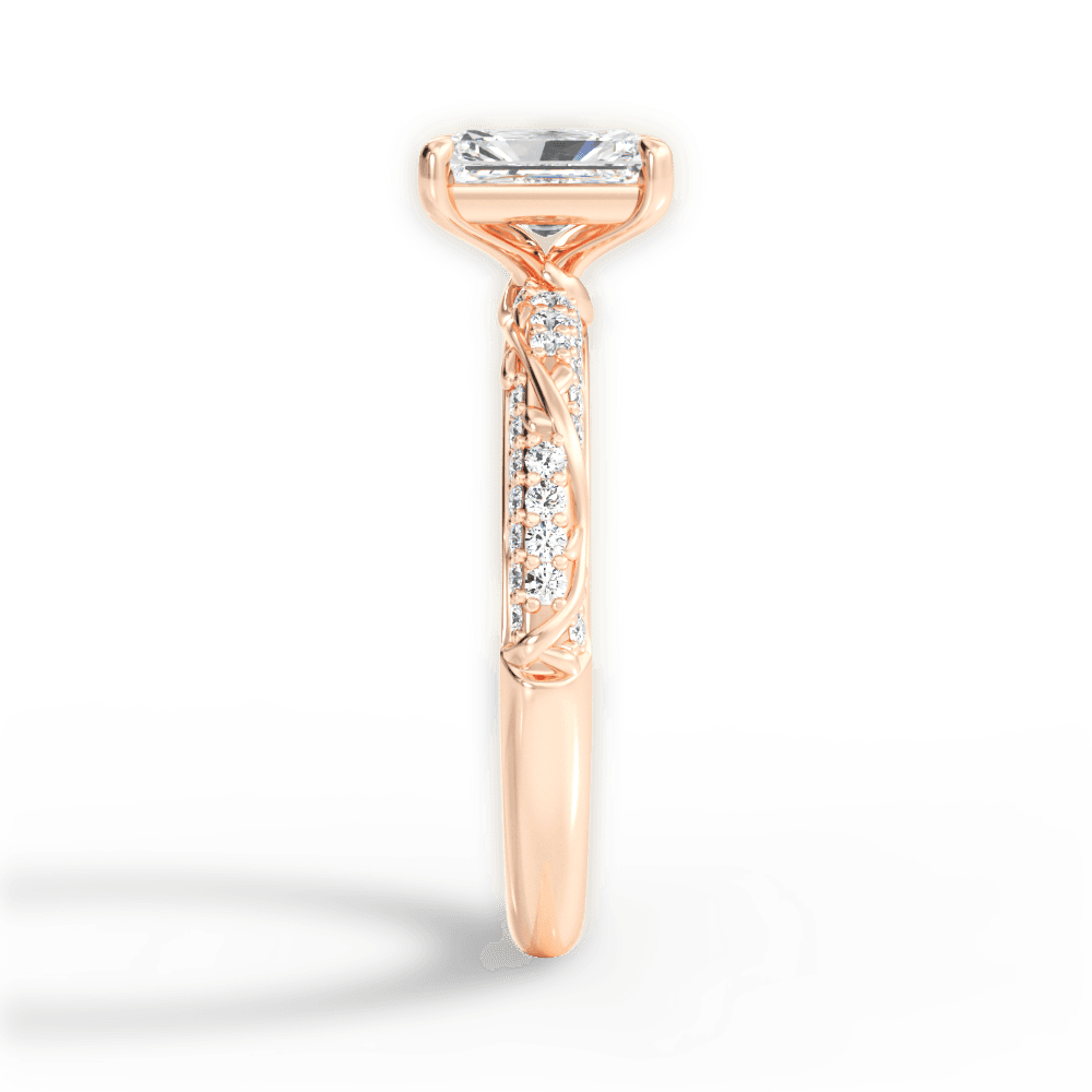 14kt Rose Gold/18kt Rose Gold/radiant/perspective