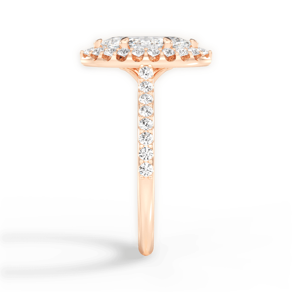 14kt Rose Gold/18kt Rose Gold/marquise/perspective
