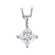 princess-cut diamond pendant