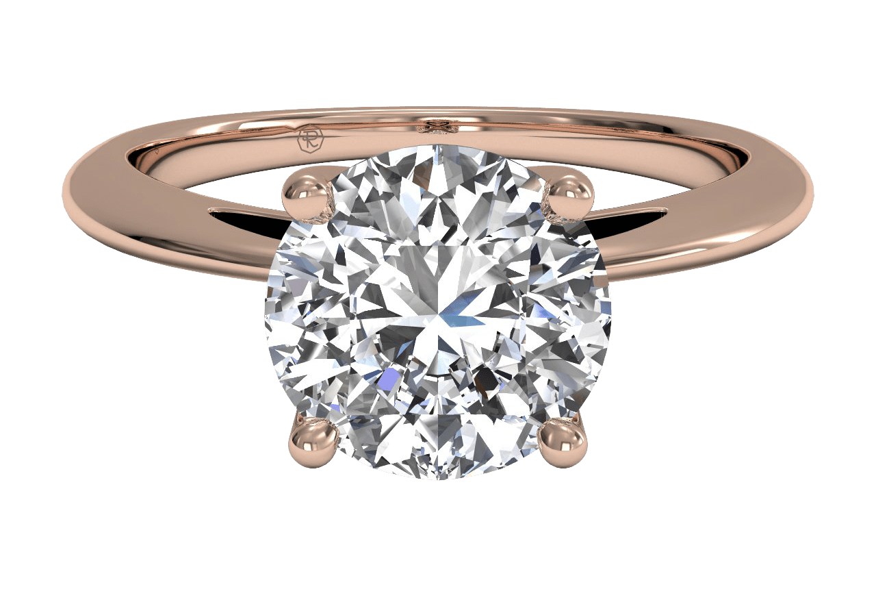 rose gold solitaire engagement ring