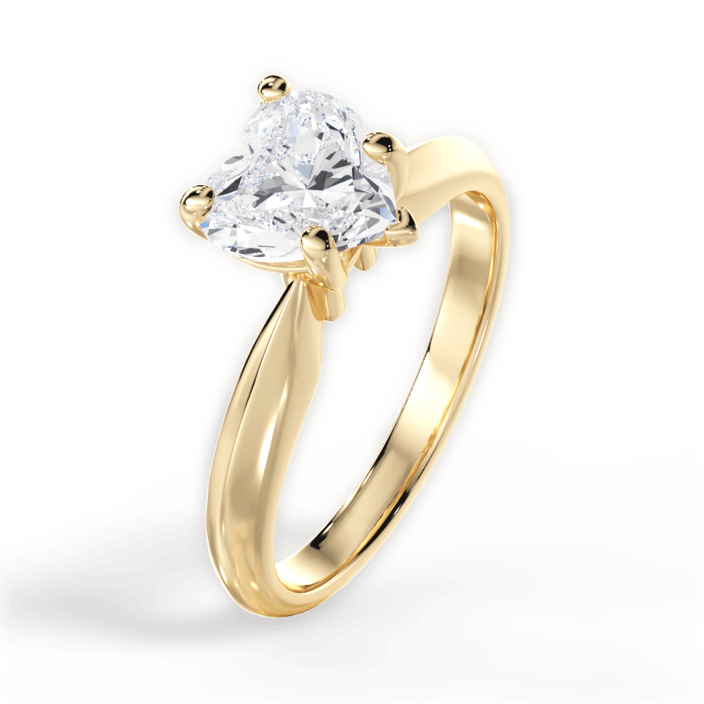 14kt Yellow Gold/18kt Yellow Gold/heart/side