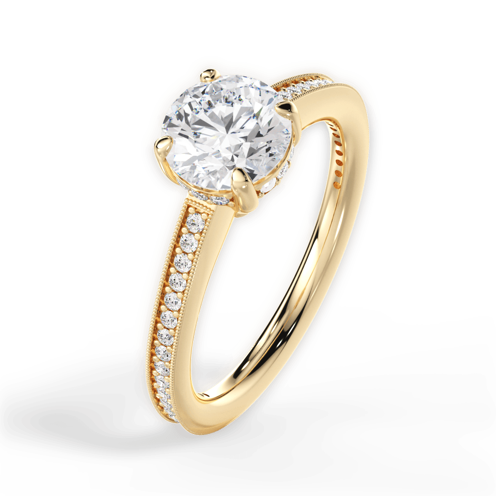 14kt Yellow Gold/18kt Yellow Gold/round/side