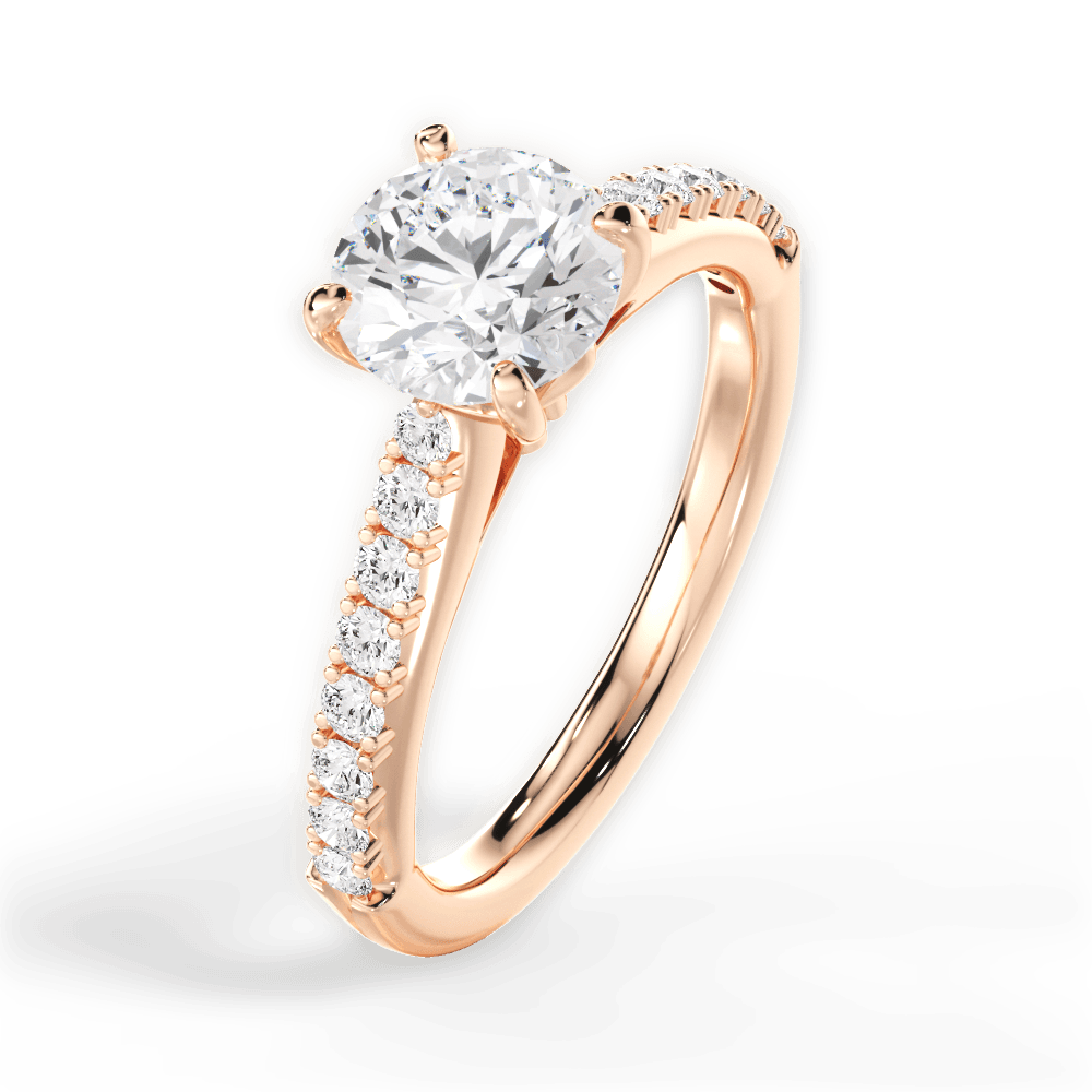 14kt Rose Gold/18kt Rose Gold/round/side