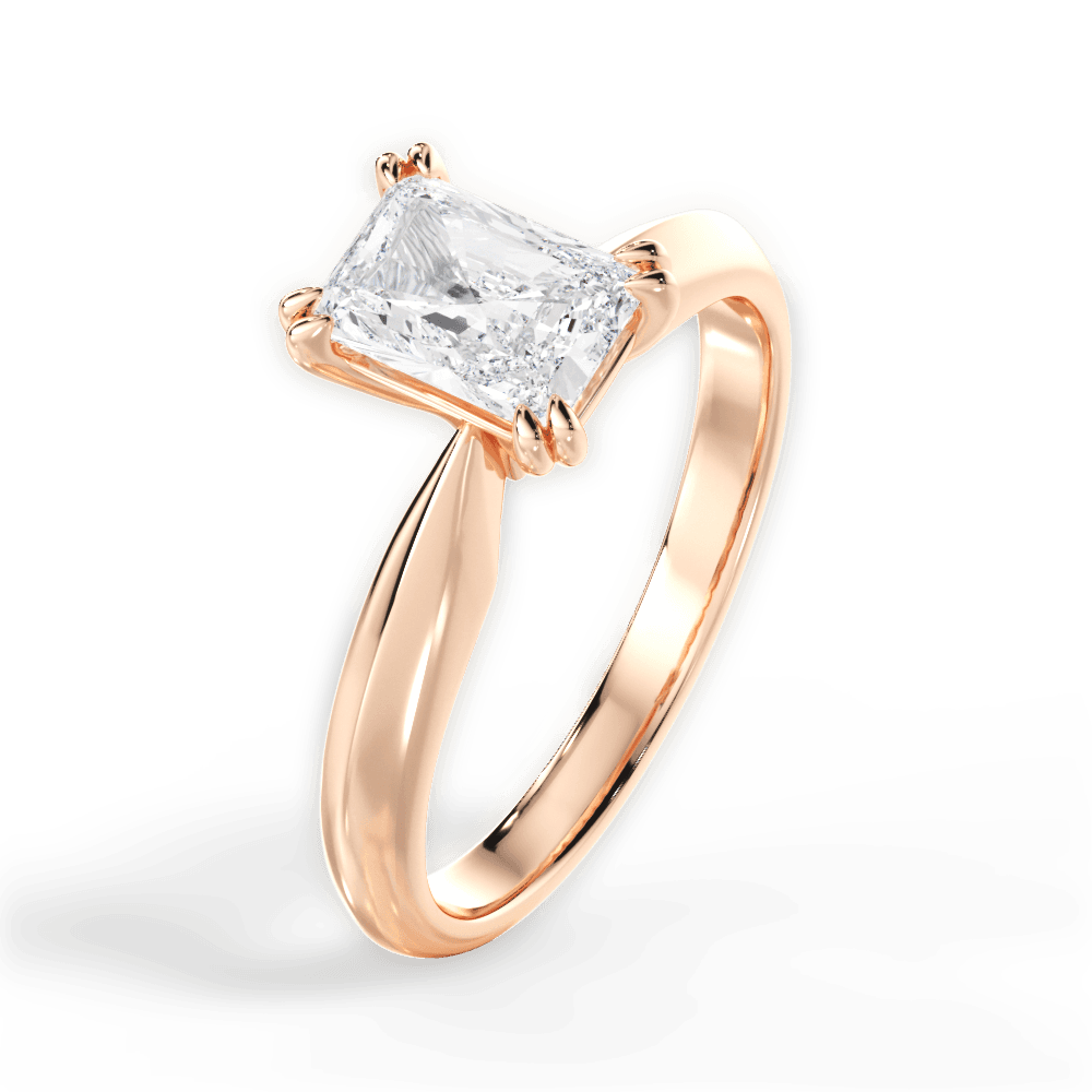 14kt Rose Gold/18kt Rose Gold/radiant/side