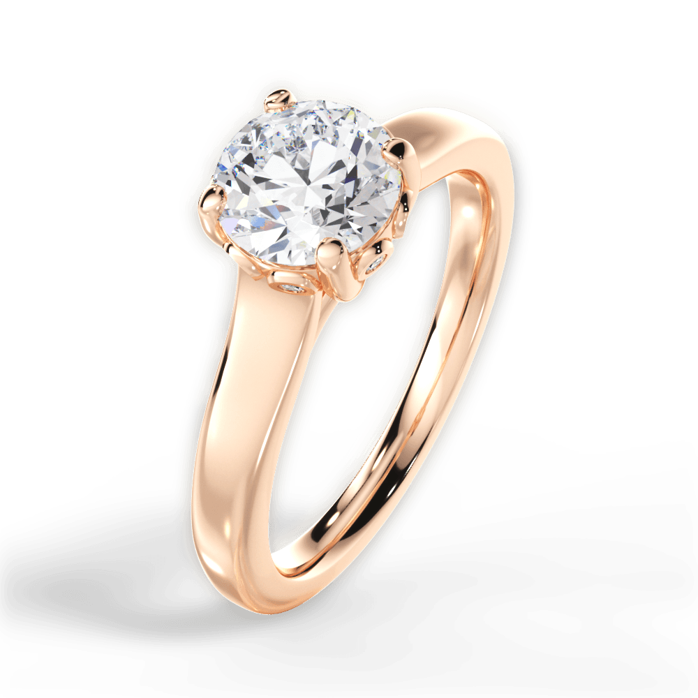 14kt Rose Gold/18kt Rose Gold/round/side