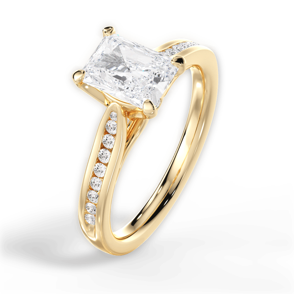 14kt Yellow Gold/18kt Yellow Gold/radiant/side