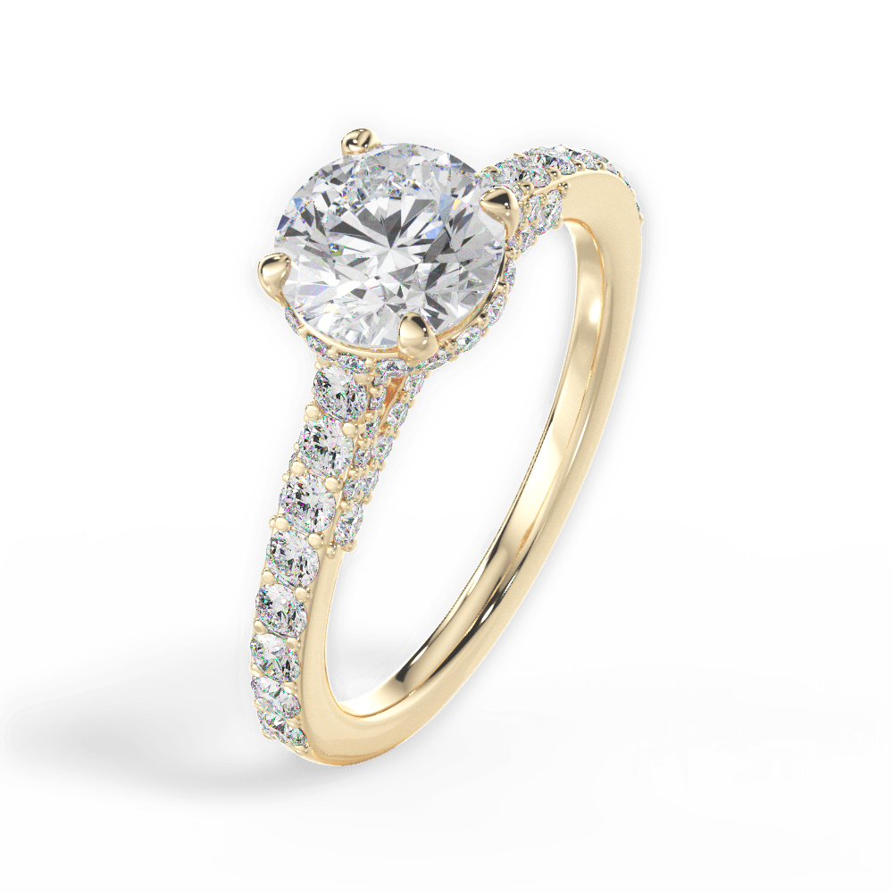 14kt Yellow Gold/18kt Yellow Gold/round/side