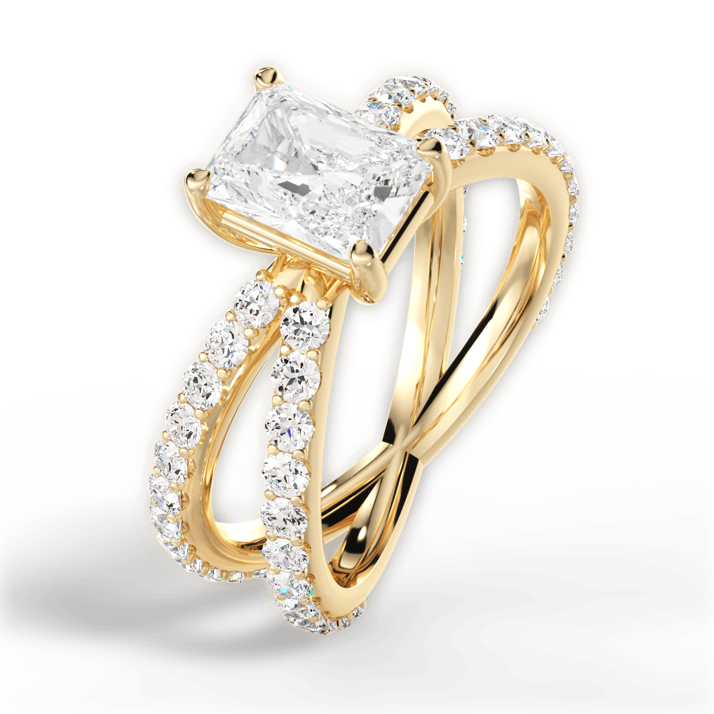 14kt Yellow Gold/18kt Yellow Gold/radiant/side