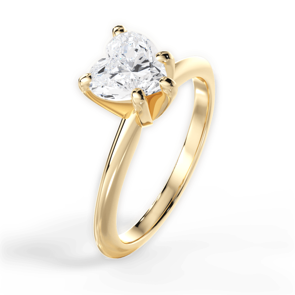 14kt Yellow Gold/18kt Yellow Gold/heart/side