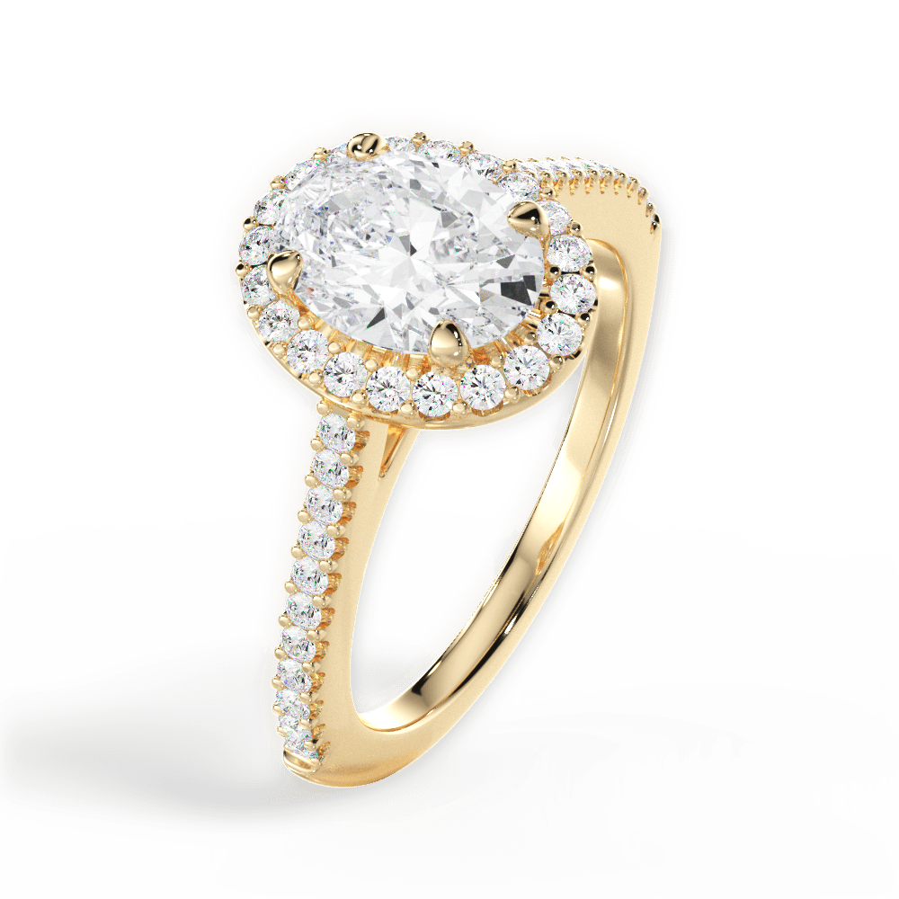 14kt Yellow Gold/18kt Yellow Gold/oval/side