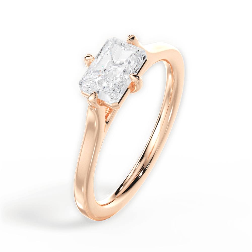 14kt Rose Gold/18kt Rose Gold/radiant/side