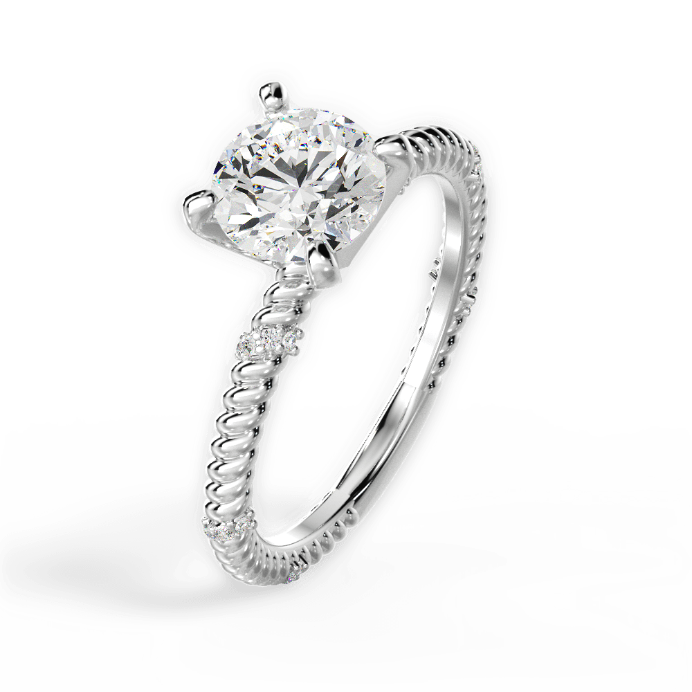 14kt White Gold/18kt White Gold/Platinum/round/side