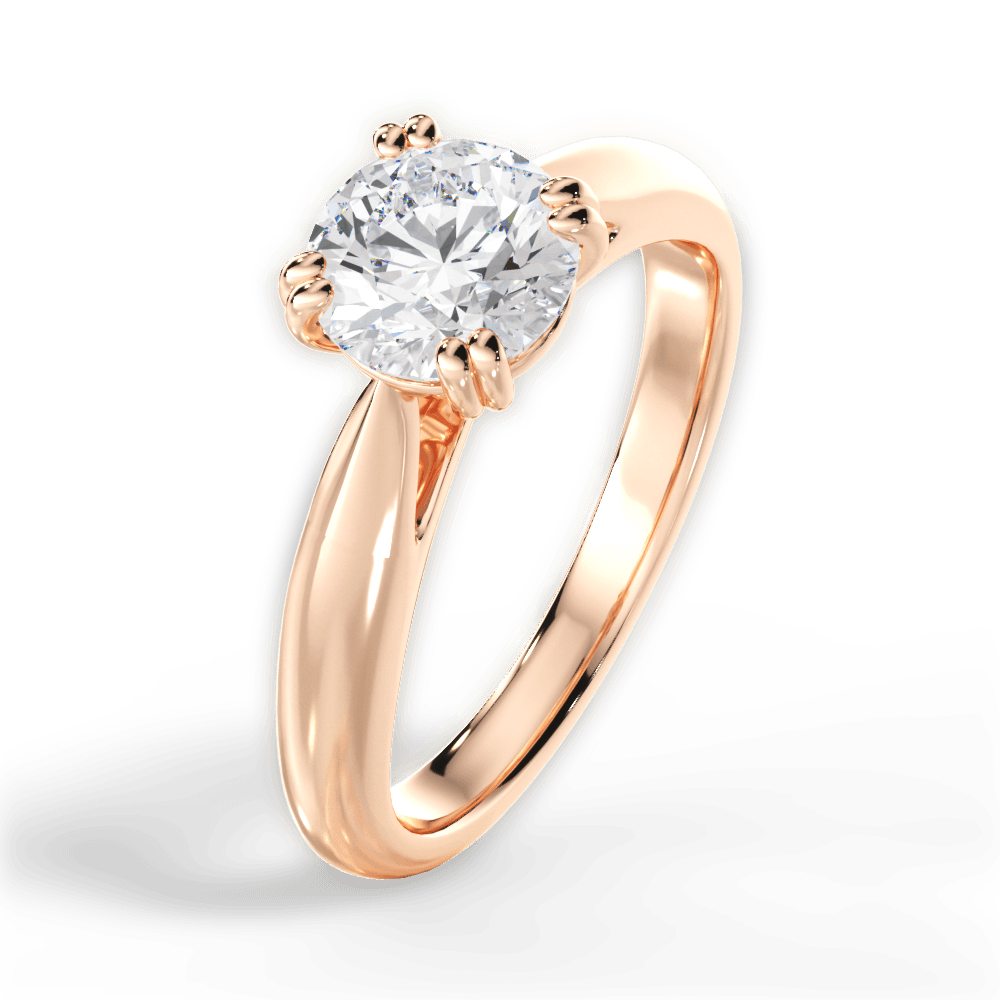 14kt Rose Gold/18kt Rose Gold/round/side