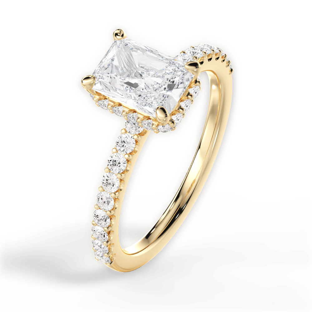 14kt Yellow Gold/18kt Yellow Gold/radiant/side