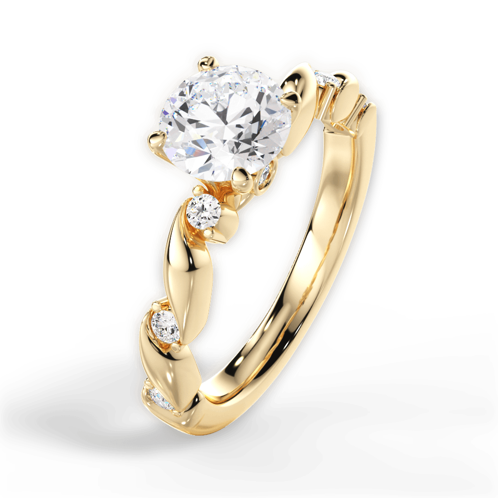 14kt Yellow Gold/18kt Yellow Gold/round/side