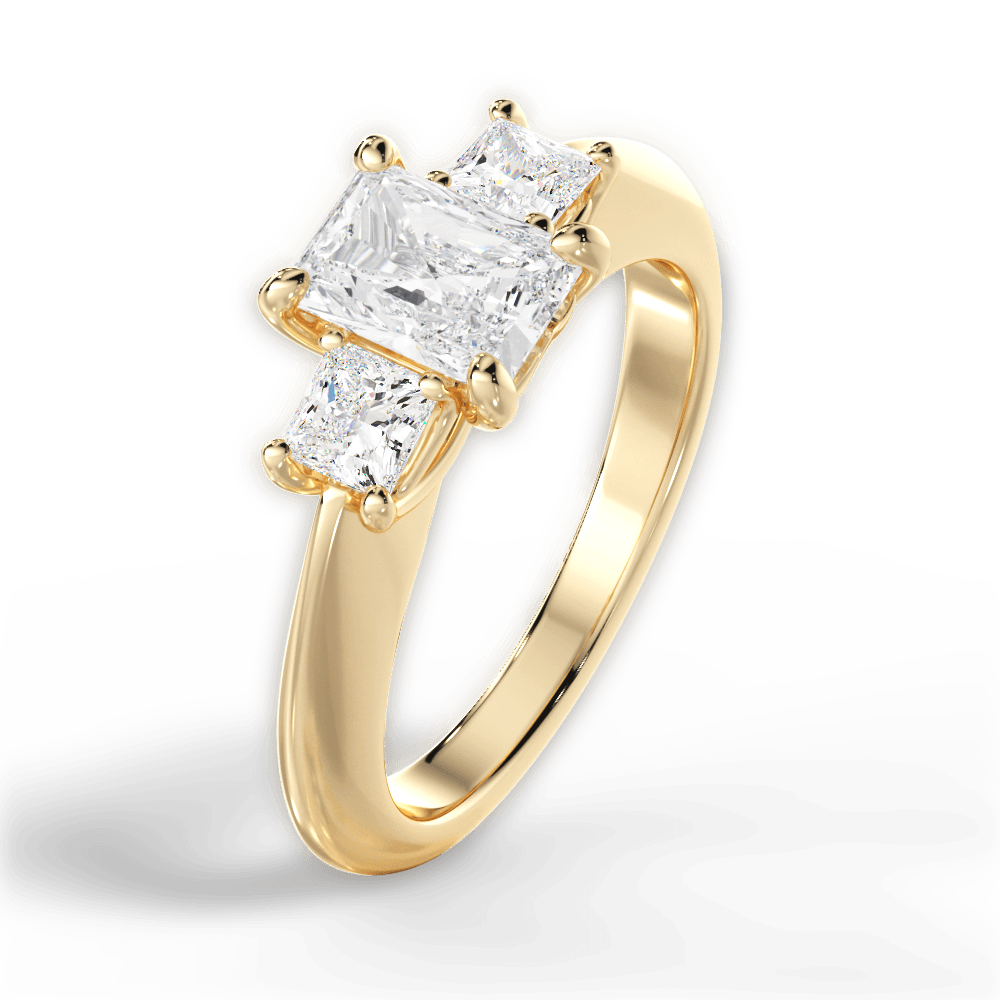 14kt Yellow Gold/18kt Yellow Gold/radiant/side