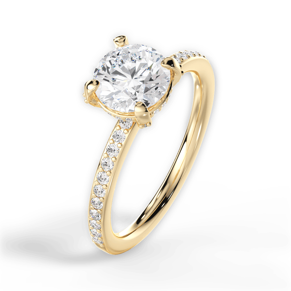 14kt Yellow Gold/18kt Yellow Gold/round/side