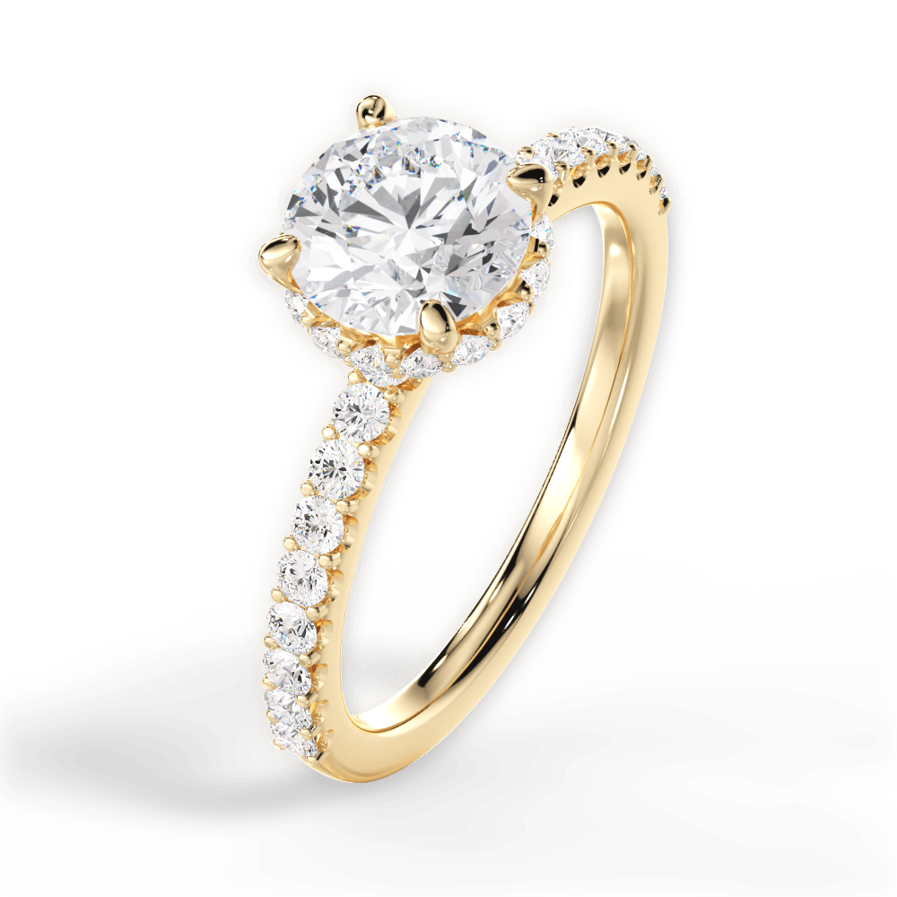 14kt Yellow Gold/18kt Yellow Gold/round/side