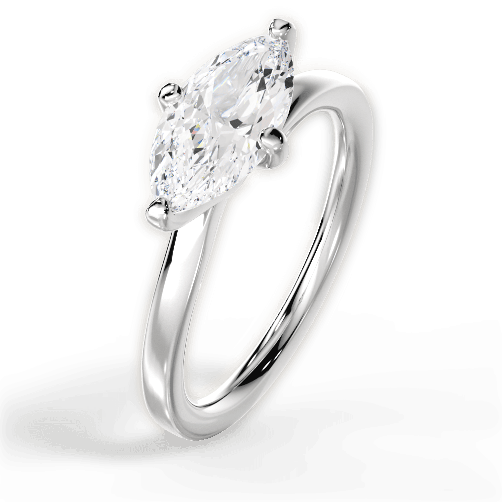 14kt White Gold/18kt White Gold/Platinum/marquise/side