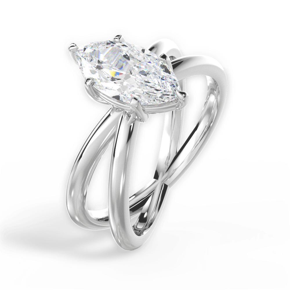 14kt White Gold/18kt White Gold/Platinum/marquise/side