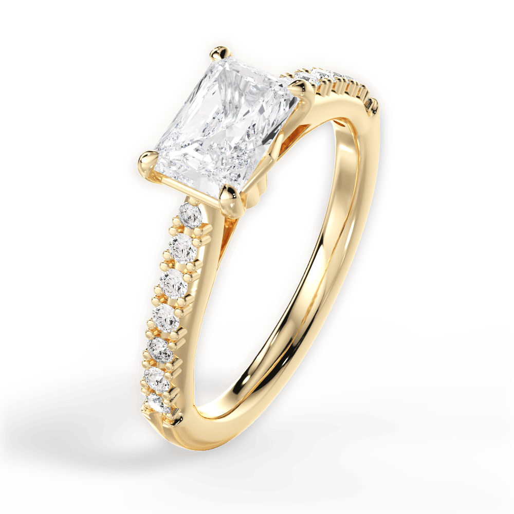 14kt Yellow Gold/18kt Yellow Gold/radiant/side