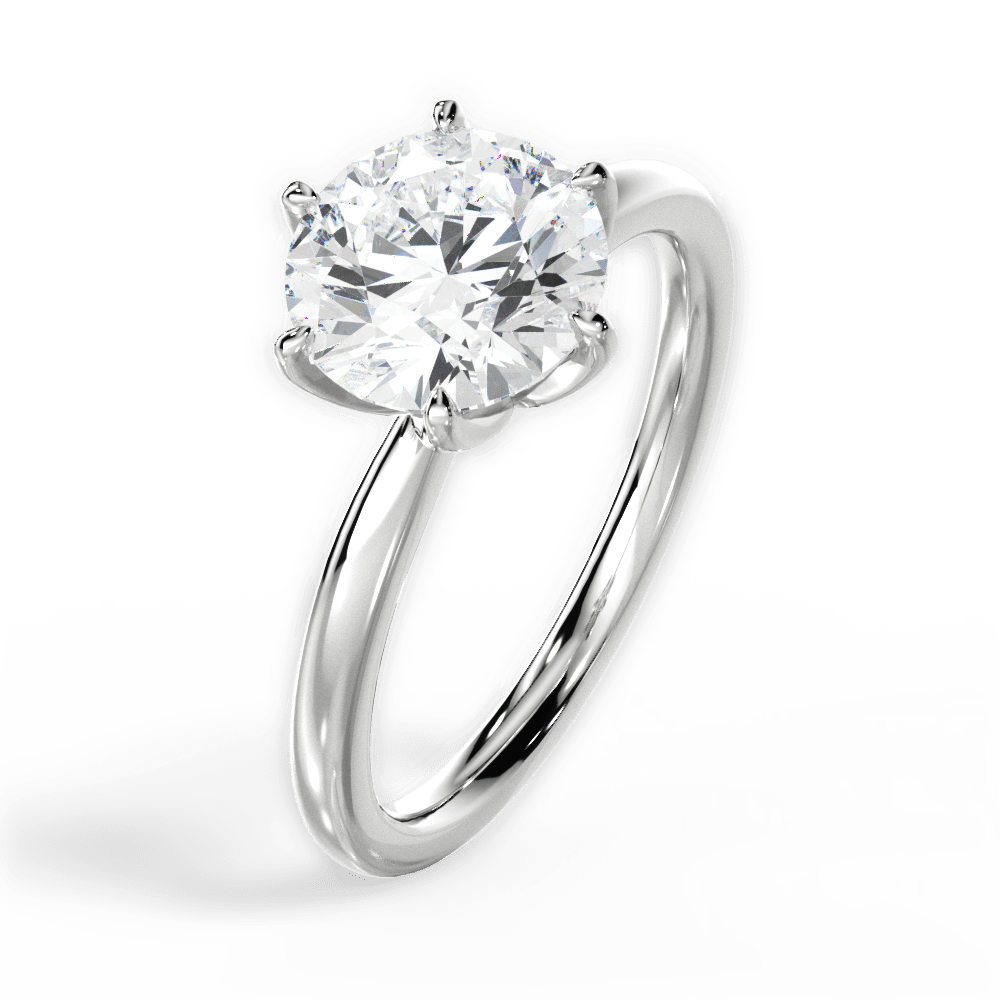 14kt White Gold/18kt White Gold/Platinum/round/side