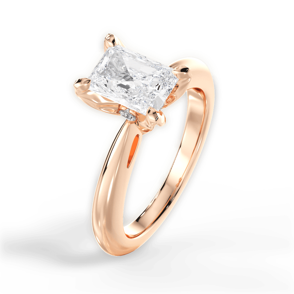 14kt Rose Gold/18kt Rose Gold/radiant/side