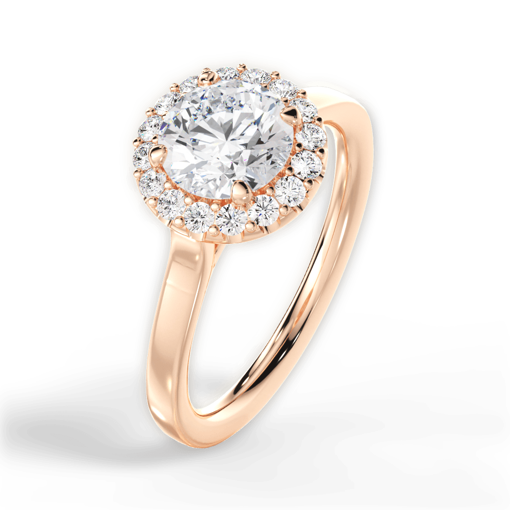 14kt Rose Gold/18kt Rose Gold/round/side