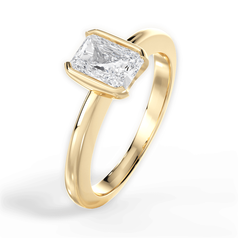 14kt Yellow Gold/18kt Yellow Gold/radiant/side