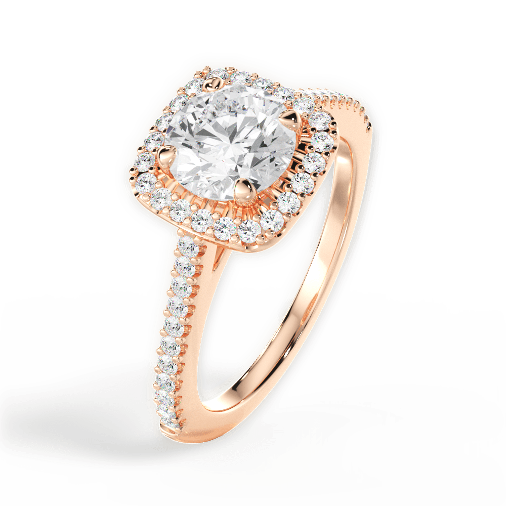 14kt Rose Gold/18kt Rose Gold/round/side