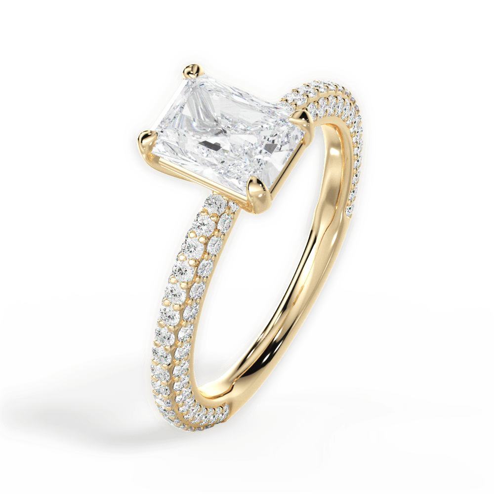 14kt Yellow Gold/18kt Yellow Gold/radiant/side