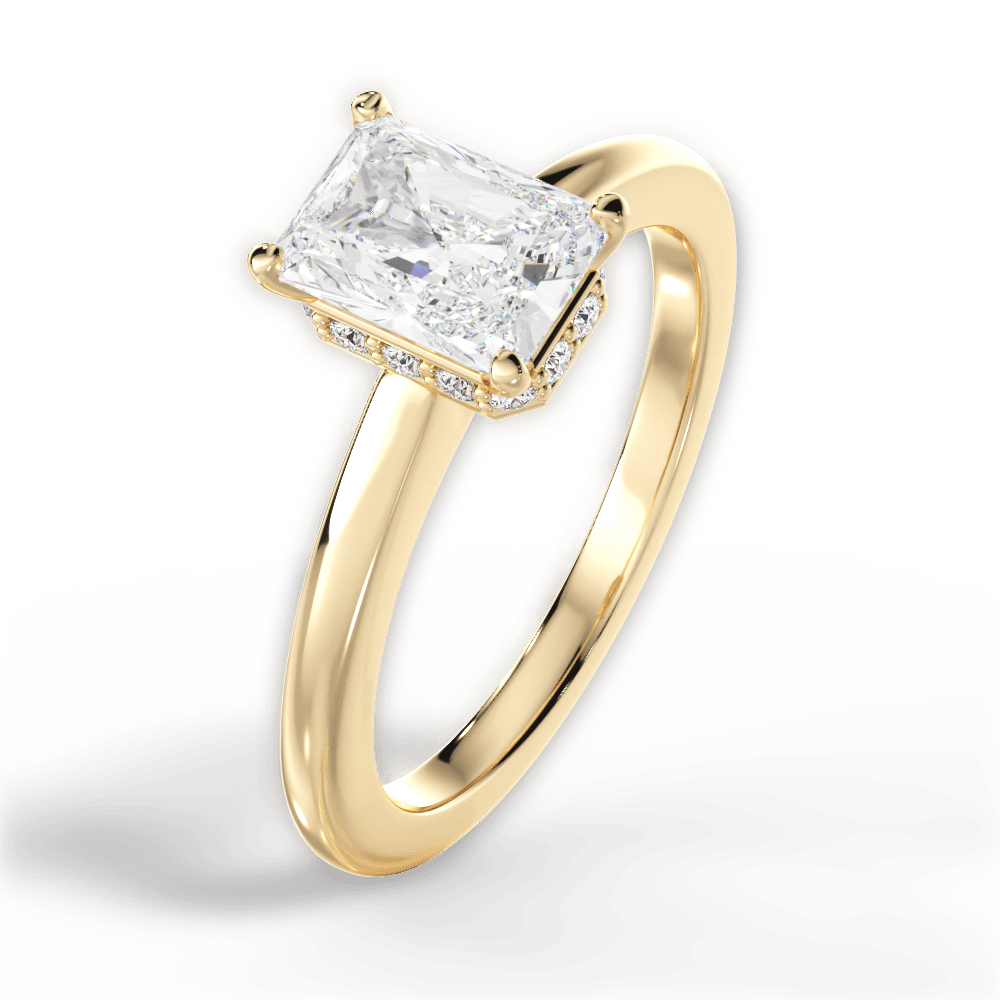 14kt Yellow Gold/18kt Yellow Gold/radiant/side