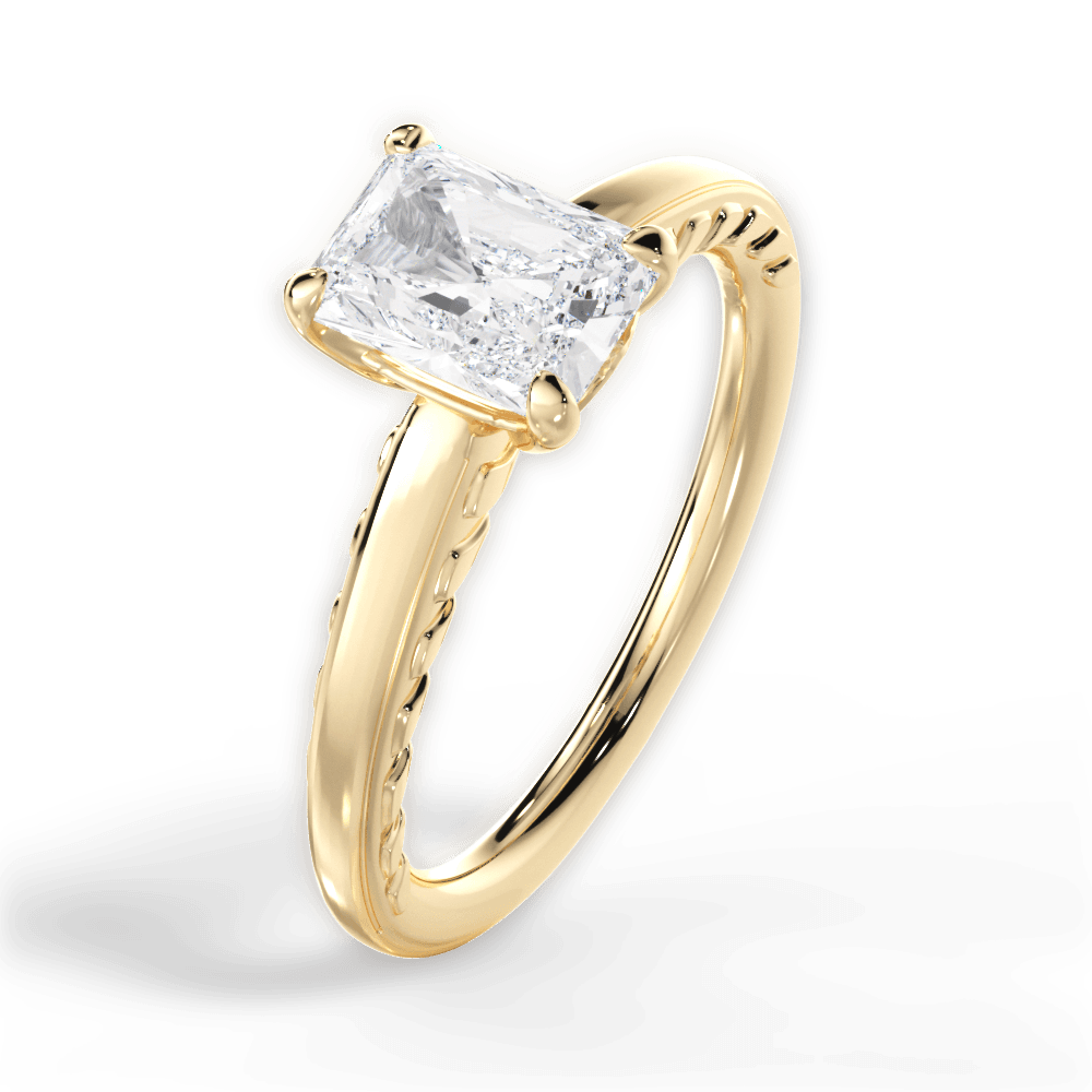 14kt Yellow Gold/18kt Yellow Gold/radiant/side