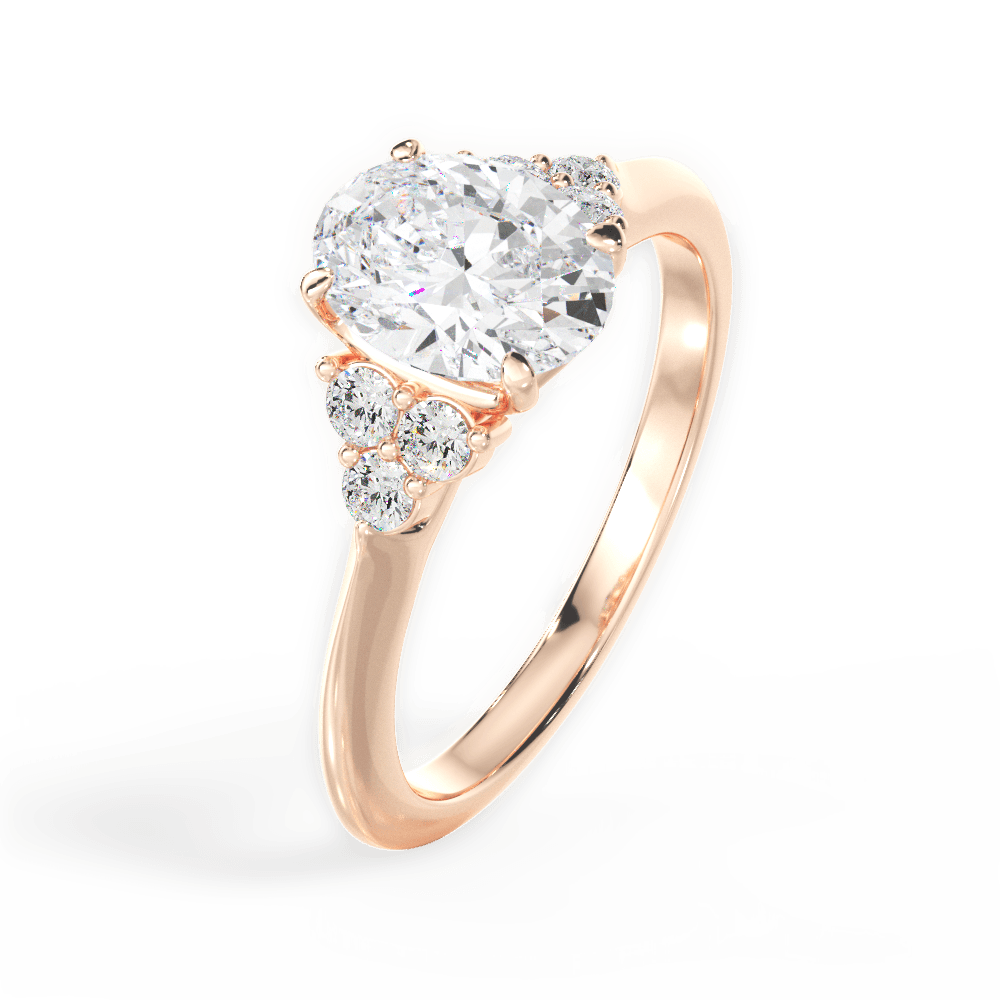 14kt Rose Gold/18kt Rose Gold/oval/side