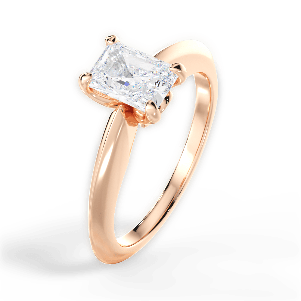 14kt Rose Gold/18kt Rose Gold/radiant/side