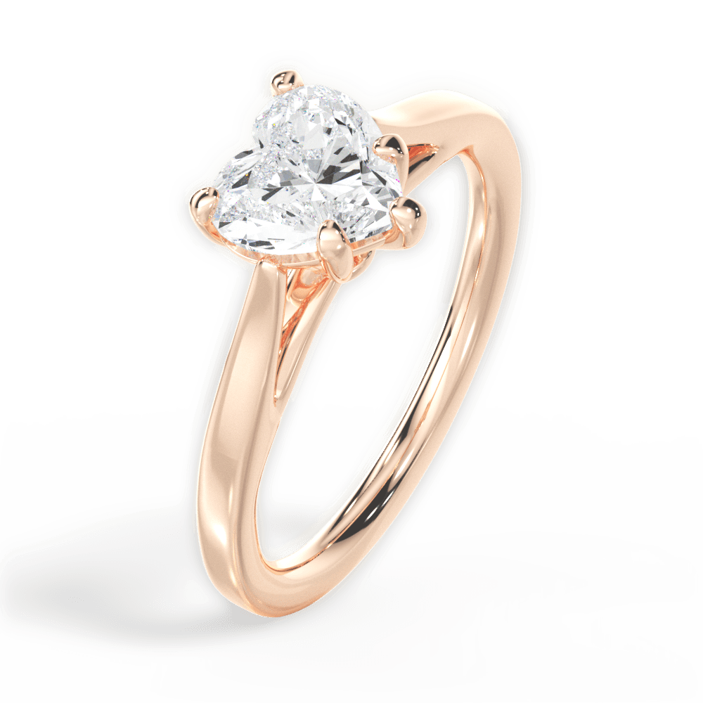 14kt Rose Gold/18kt Rose Gold/heart/side