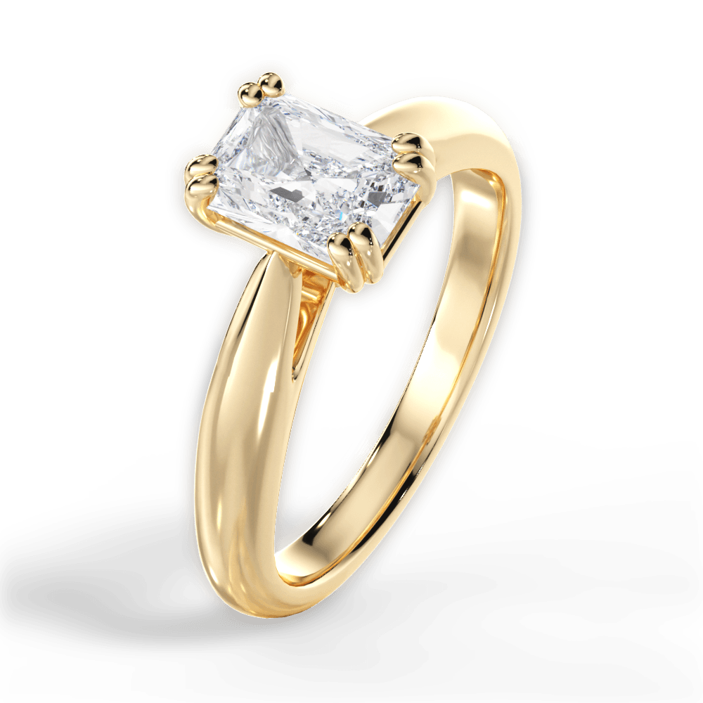 14kt Yellow Gold/18kt Yellow Gold/radiant/side