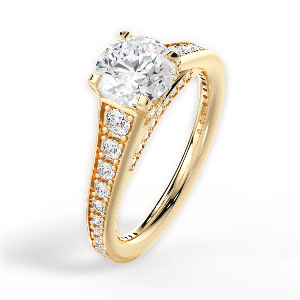 14kt Yellow Gold/18kt Yellow Gold/round/side