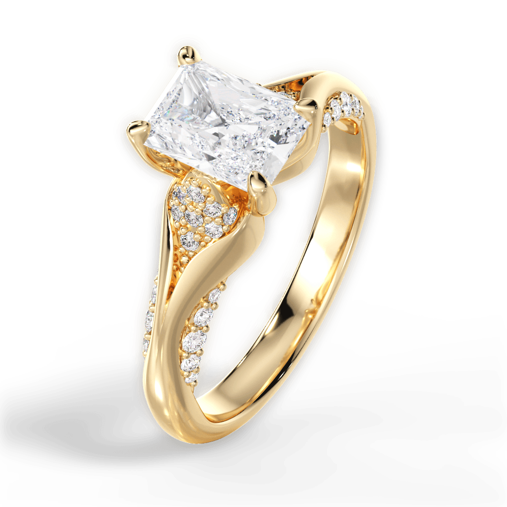 14kt Yellow Gold/18kt Yellow Gold/radiant/side