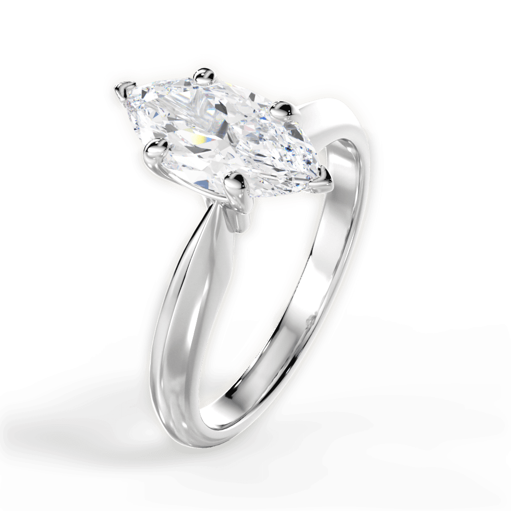 14kt White Gold/18kt White Gold/Platinum/marquise/side