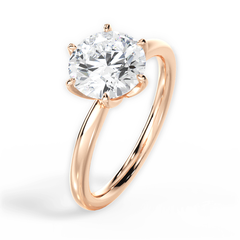 14kt Rose Gold/18kt Rose Gold/round/side