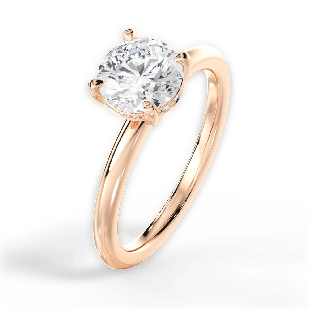 14kt Rose Gold/18kt Rose Gold/round/side